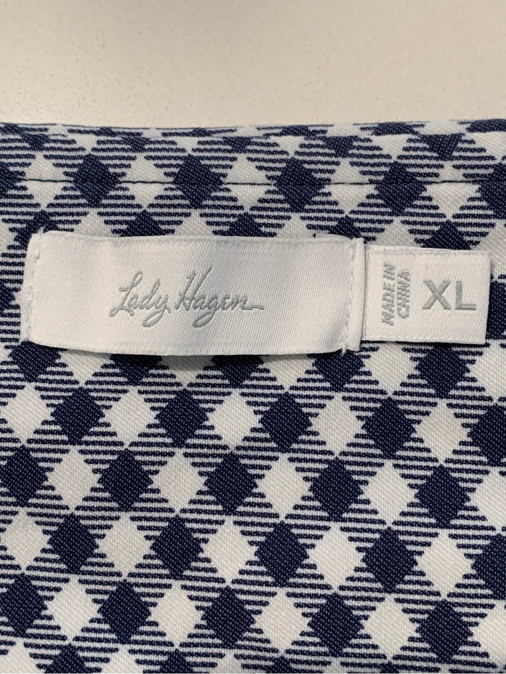 Lady Hagen Navy & White Gingham Checked Athletic Skort, Golf, Tennis, EUC, XL - Picture 9 of 12